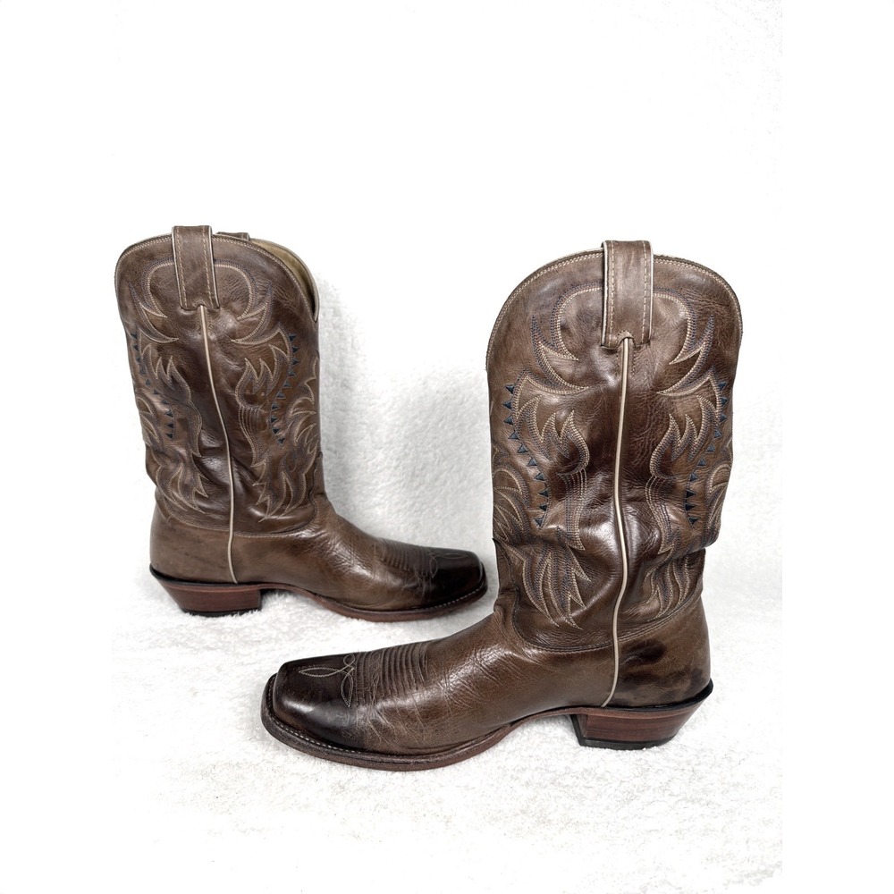 Nocona Cowboy Boots Mens 11.5 D Brown Western MD2711 Square Toe Leather USA